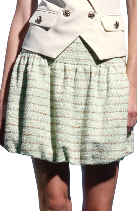 Tia Tweed Bubble Miniskirt