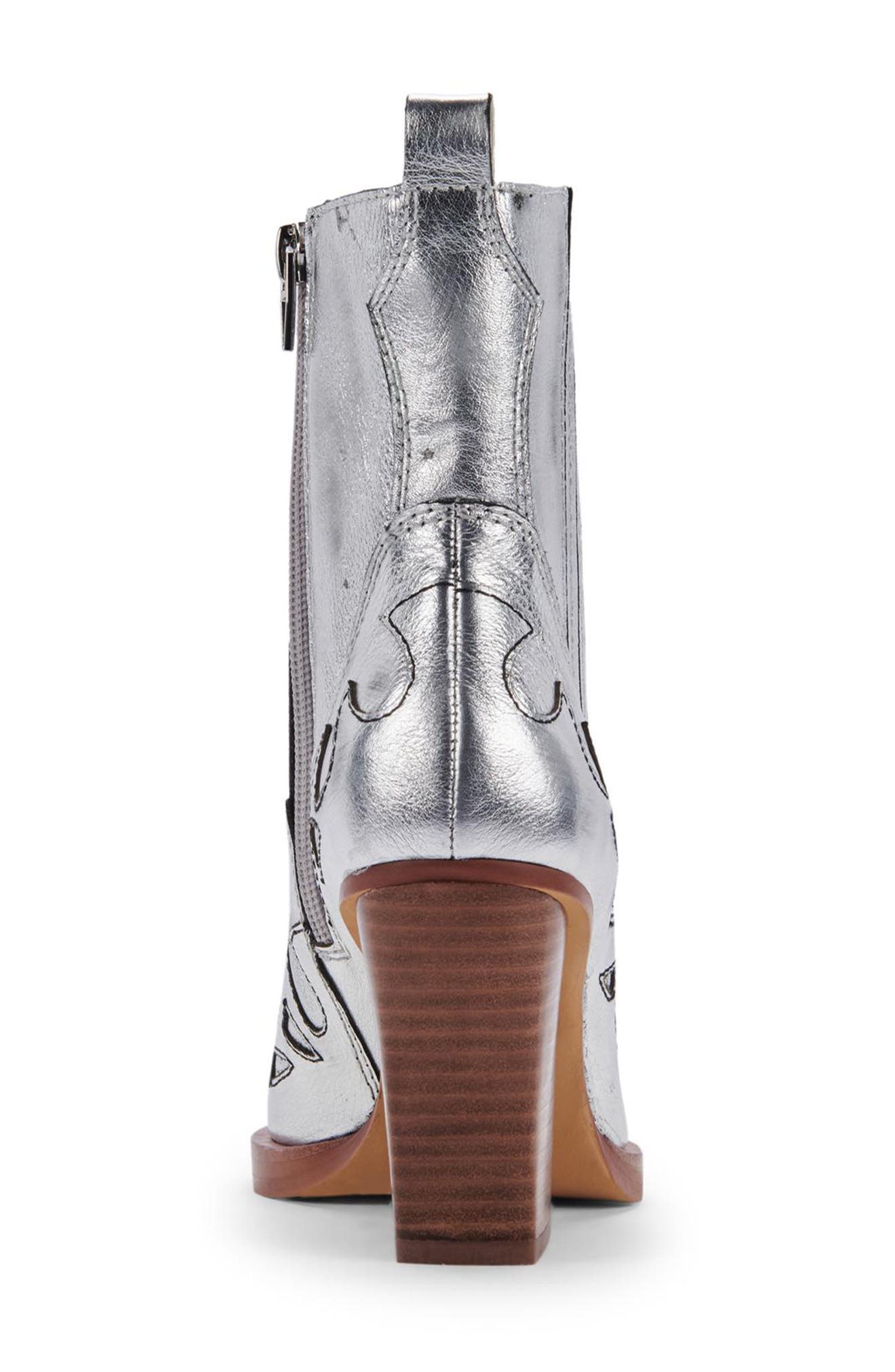 Beaux Western Boot, Alternate, color, SILVER LEATHER