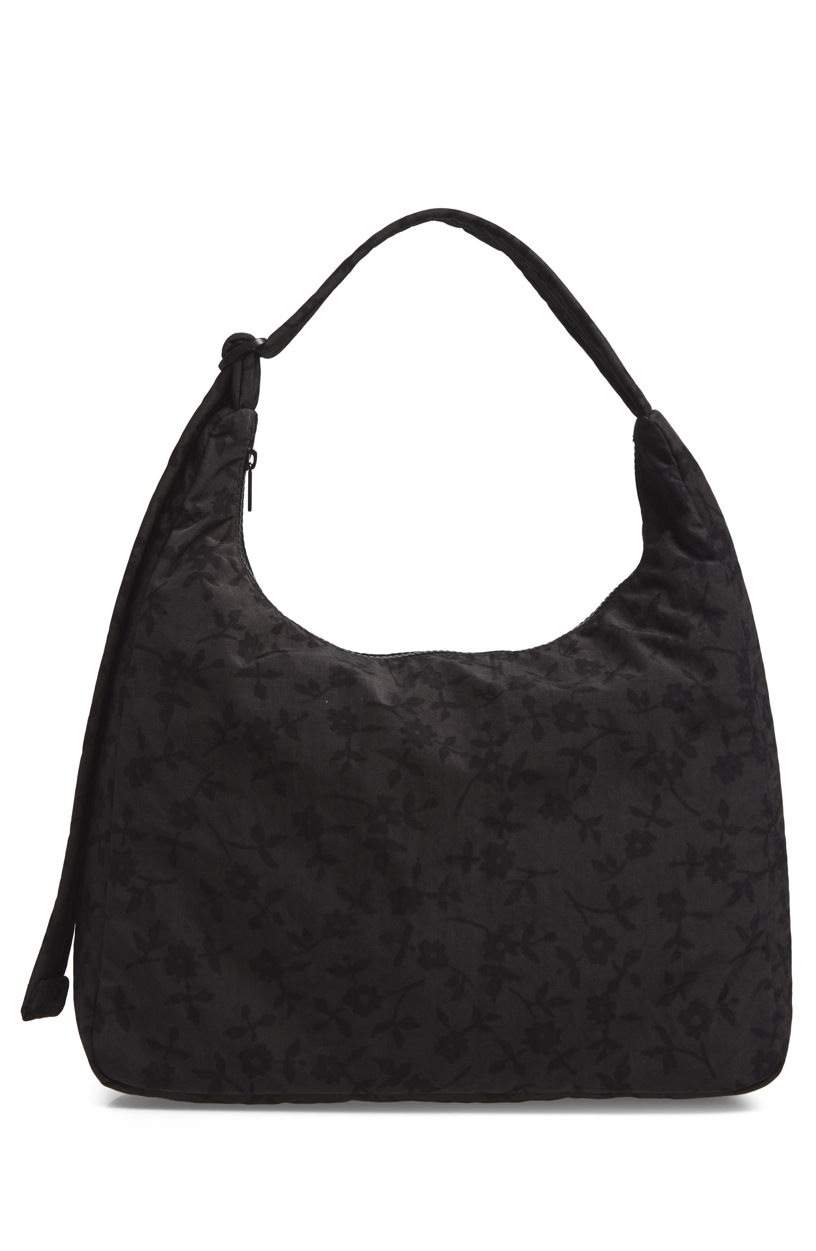 Recycled Nylon Shoulder Bag, Main, color, CHARCOAL DITSY FLORAL