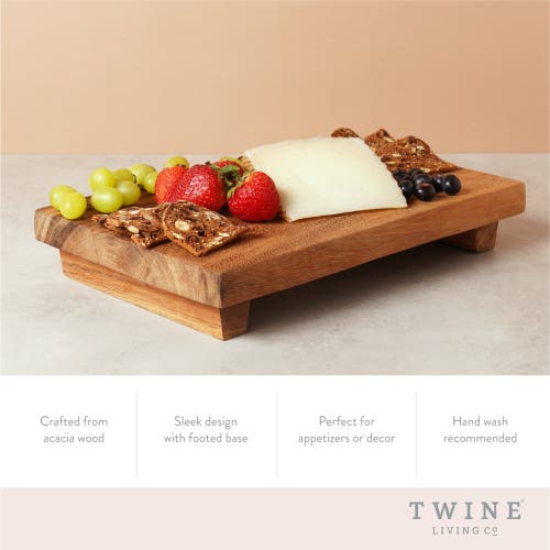 Twine Acacia Footed Serving Board In Wood