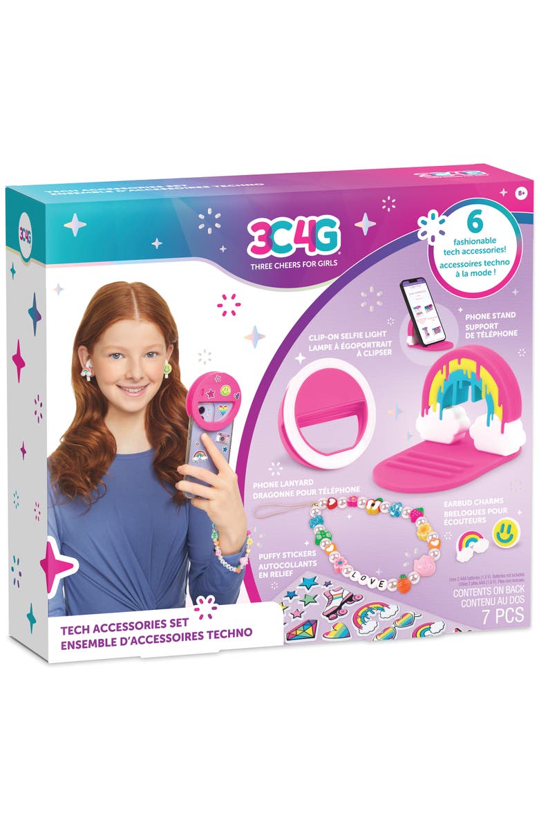 Three Cheers For Girls Tech Accessories Set 7 Pieces, Main, color, Multicolored