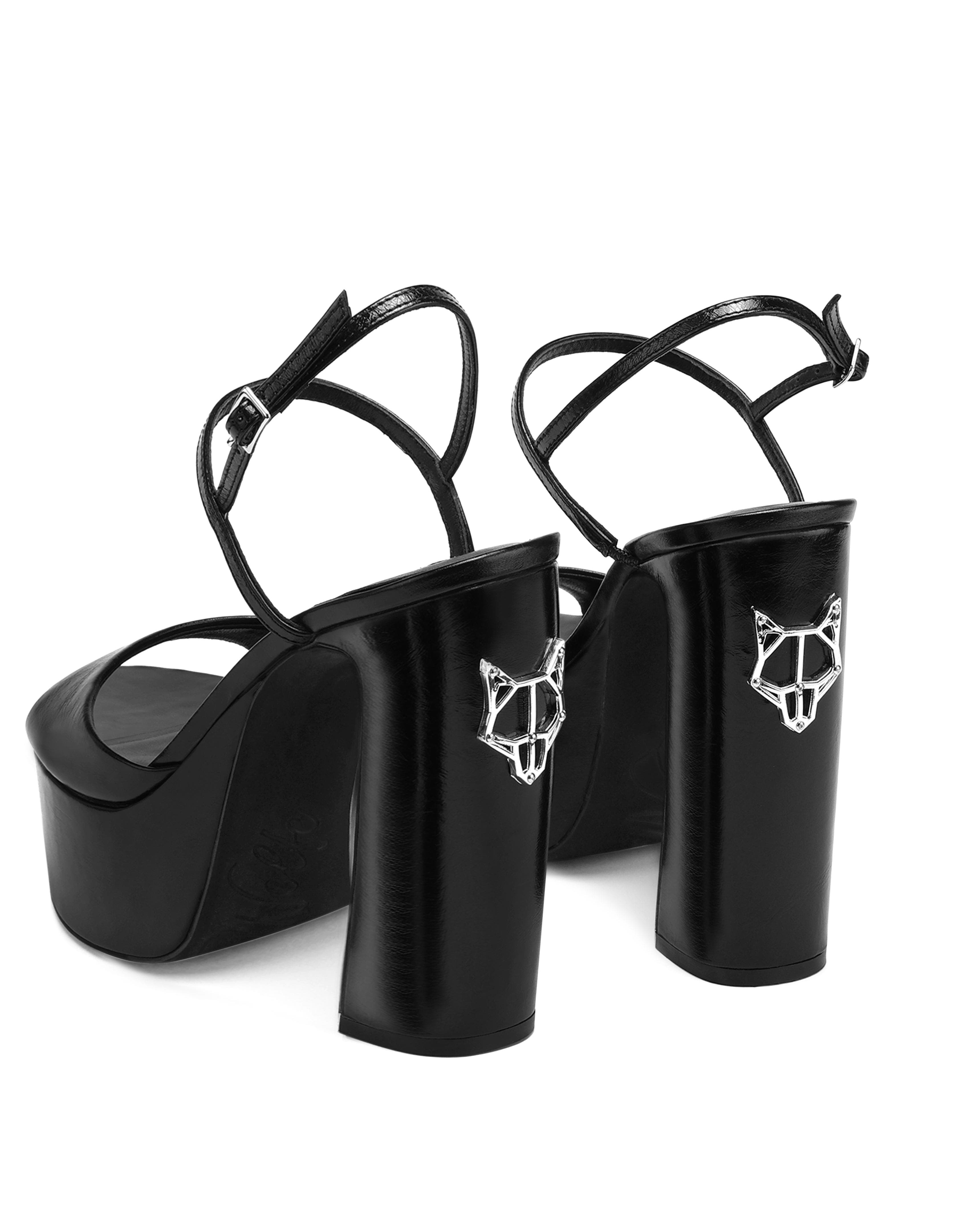 Naked Wolfe Fire Satin Heel, Alternate, color, Black