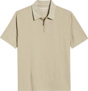 Johnston & Murphy Finn Performance Rib Quarter Zip Polo