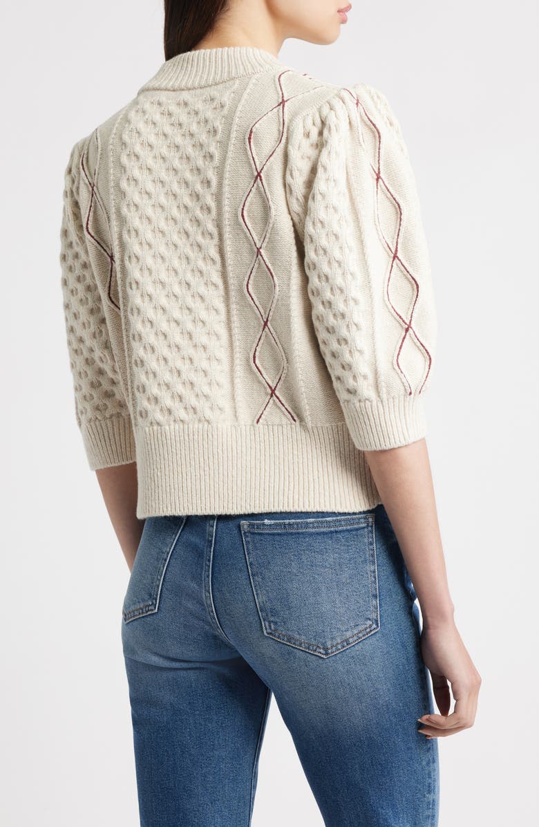 Rails Addy Cable Stitch Sweater, Alternate, color, Ivory Cables