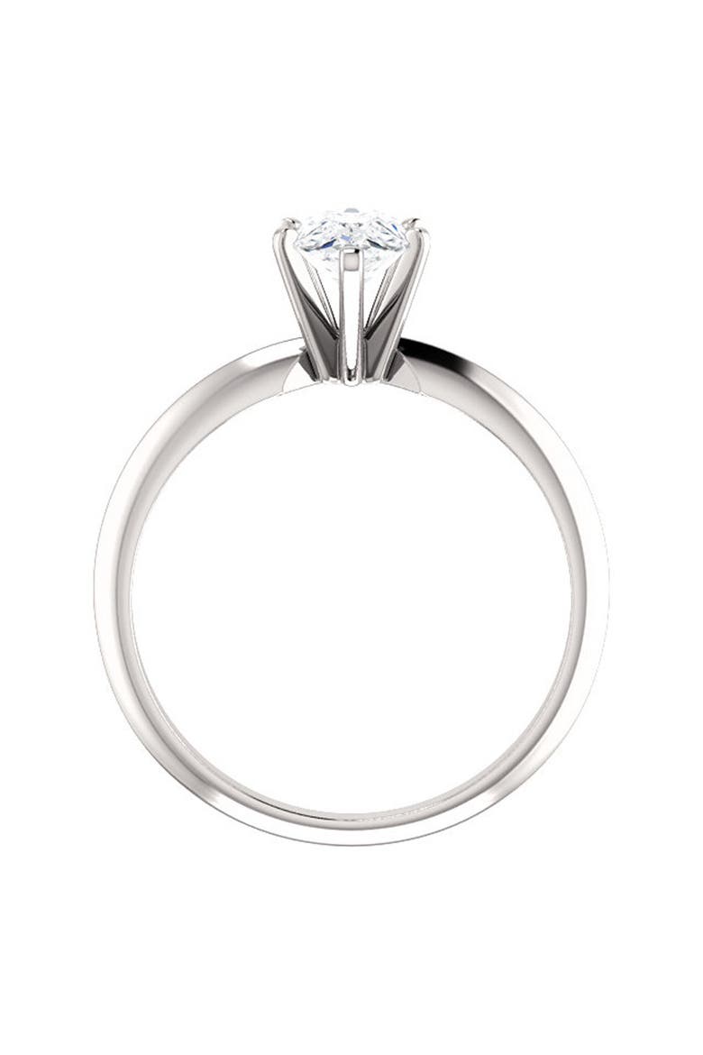 1 Ct Pear Shape Diamond Engagement Ring Lab Grown 14k Gold, Alternate, color, 14k White Gold