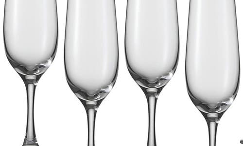 Schott Zwiesel Congresso Set Of 6 Champagne Flute Glasses In Transparent