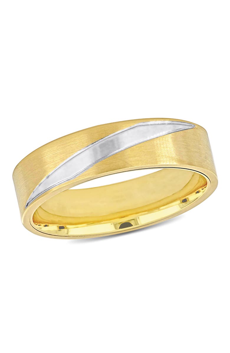 Julianna B. Men's Brushed Finish Wedding Band 14k Two-Tone, Main, color, 14K Gold