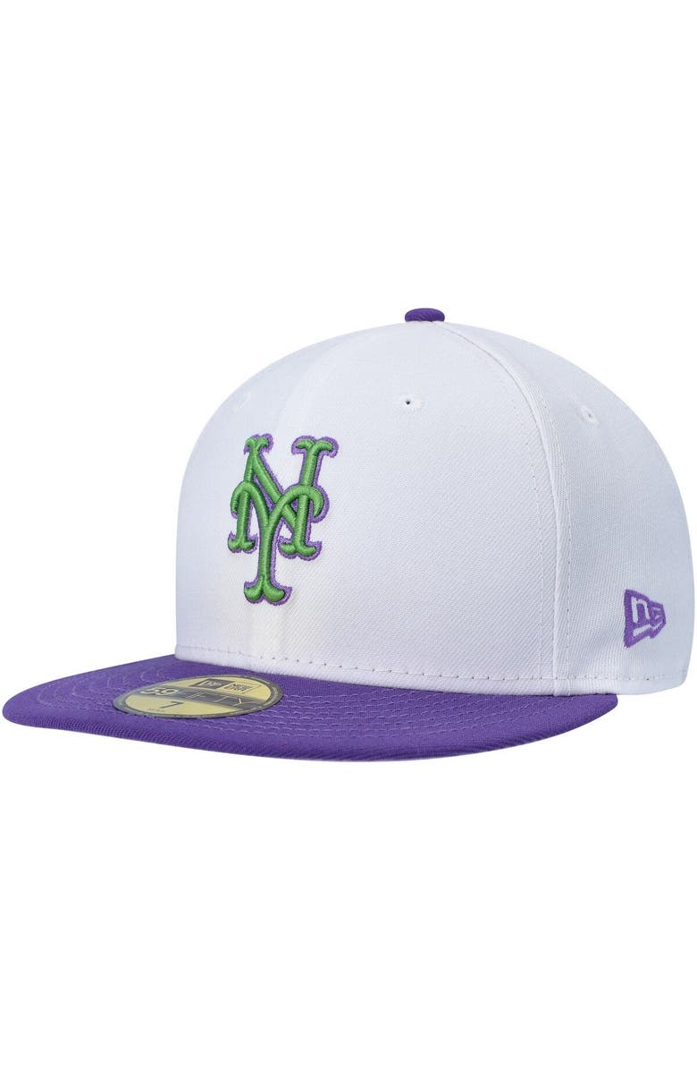 New Era Men's New Era White New York Mets  Side Patch 59FIFTY Fitted Hat, Alternate, color, 