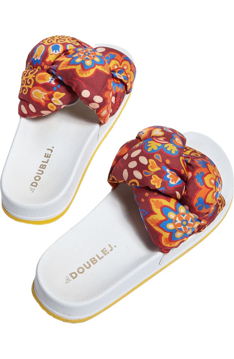 La DoubleJ Treccia Slides Taranta Bordeaux, Alternate, color,