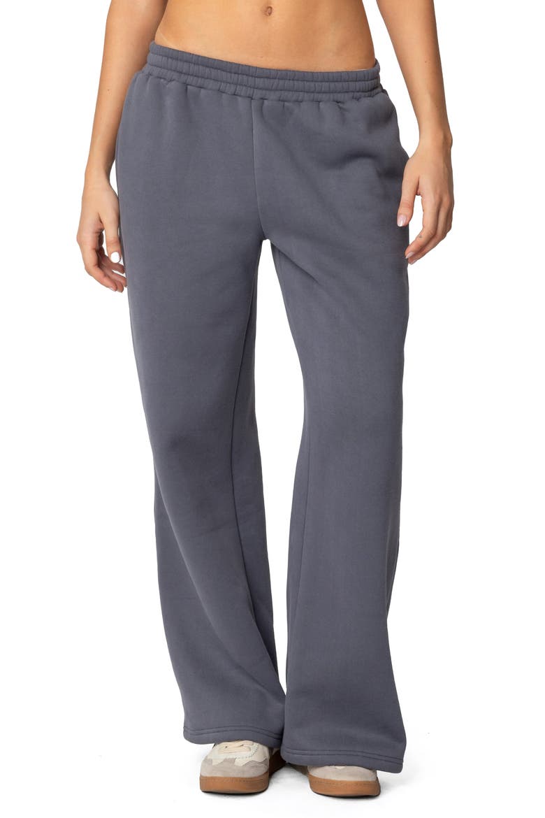 Forever Edikted Straight Leg Sweatpants, Main, color, GRAY