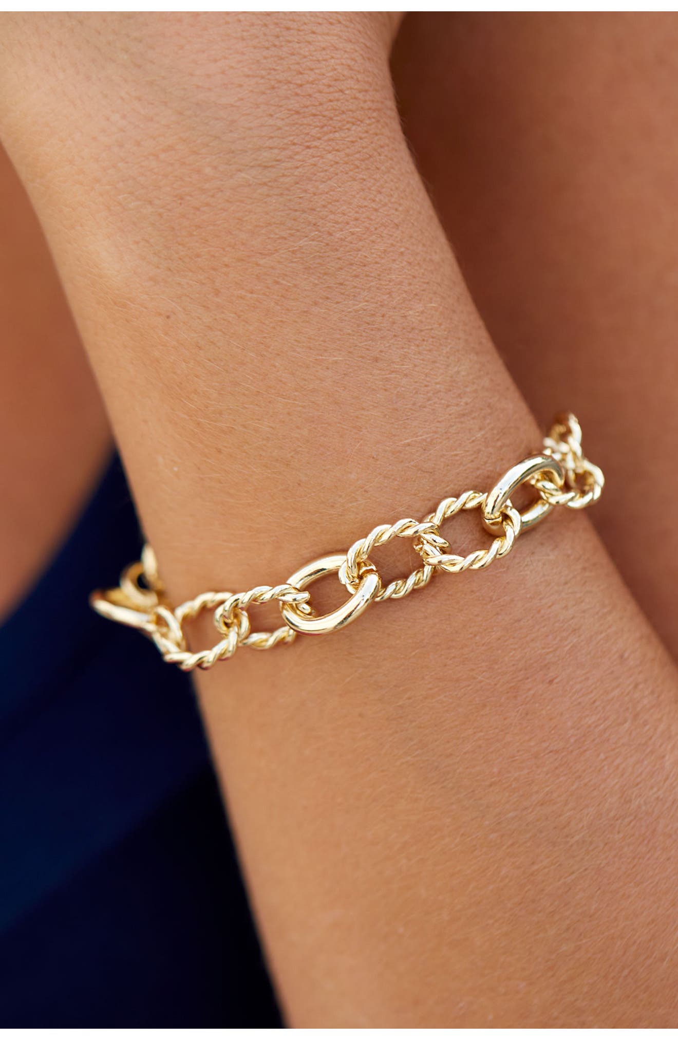 14k Gold Plate Link Bracelet