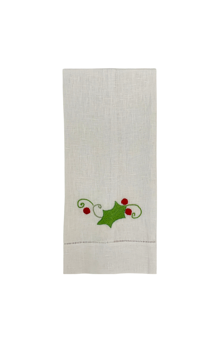 Maison d
Haiti Holly Leaf Tea Towels, Main, color, Green