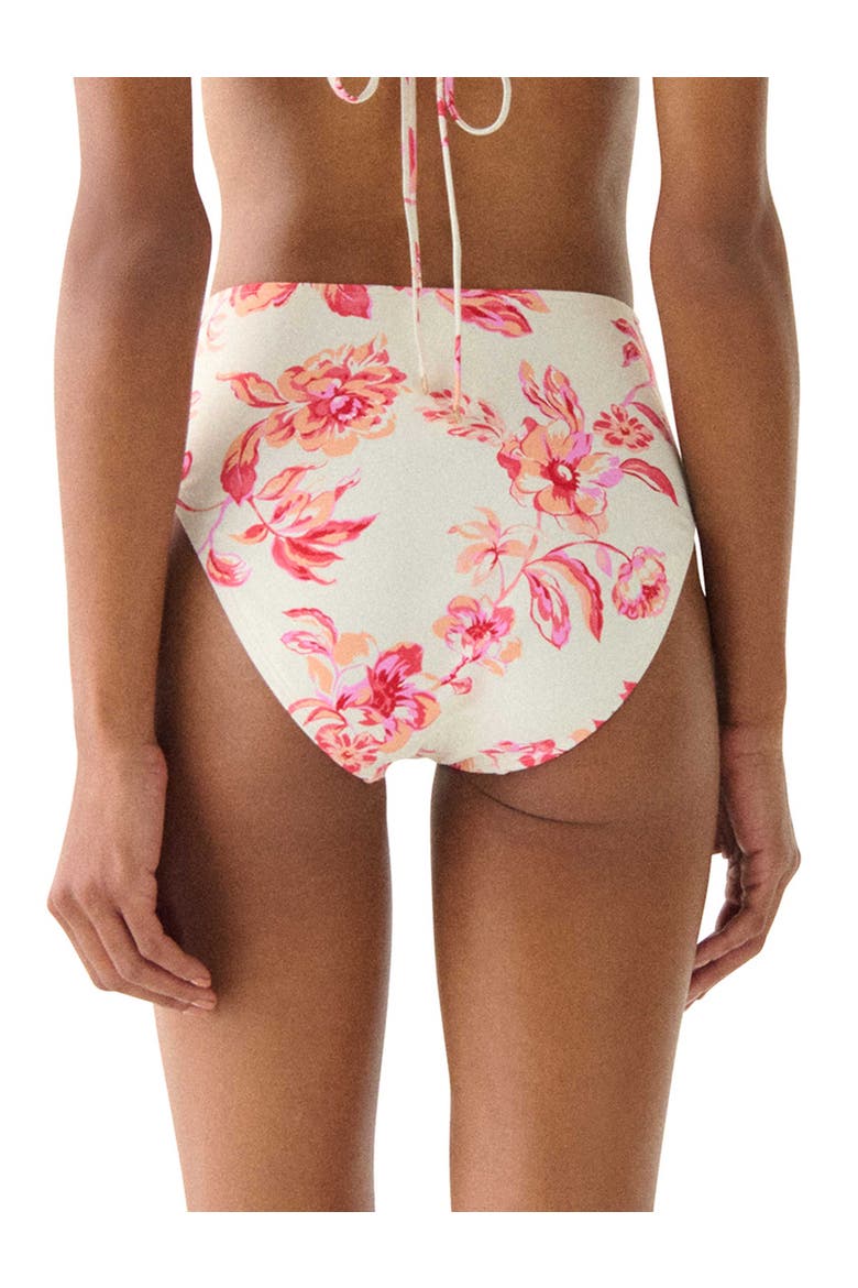 Floral Toile High Leg Swim Bottom, Alternate, color, Light Cantaloupe