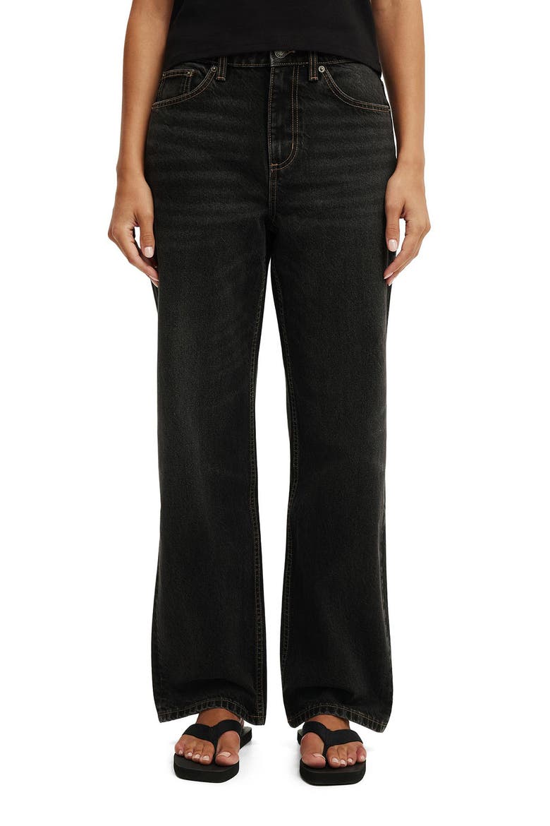 Straight Leg Jeans, Main, color, UNDONE BLACK