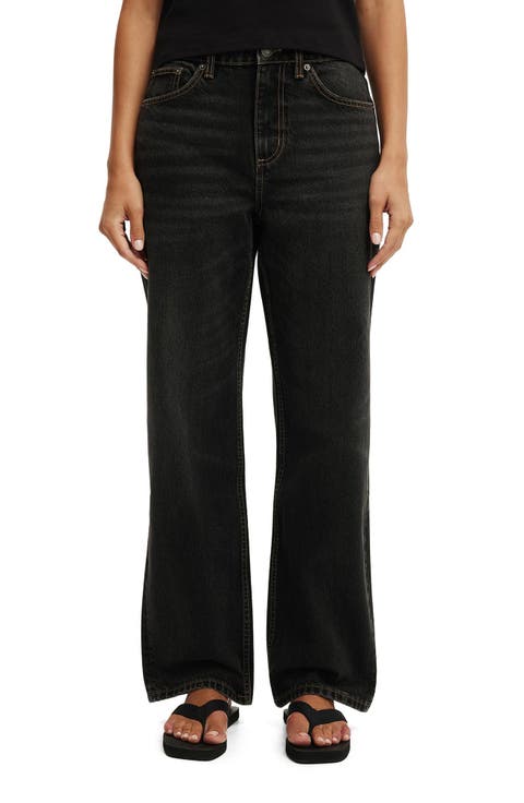 Straight Leg Jeans (Undone Black)