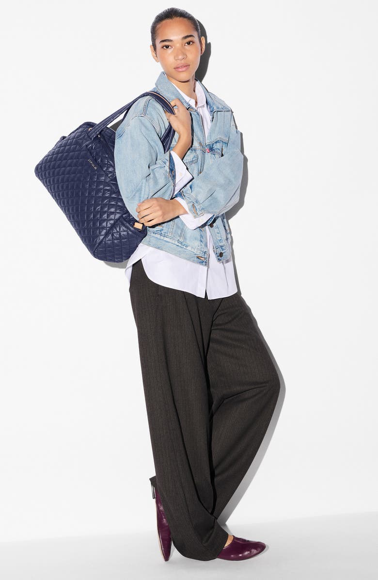 MZ Wallace Jimmy Deluxe II Quilted Nylon Duffle Bag, Alternate, color, Dawn