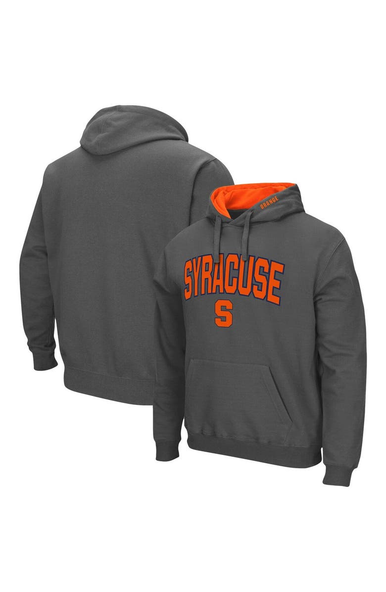COLOSSEUM Men's Colosseum Charcoal Syracuse Orange Arch & Logo 3.0 Pullover Hoodie, Main, color, Charcoal