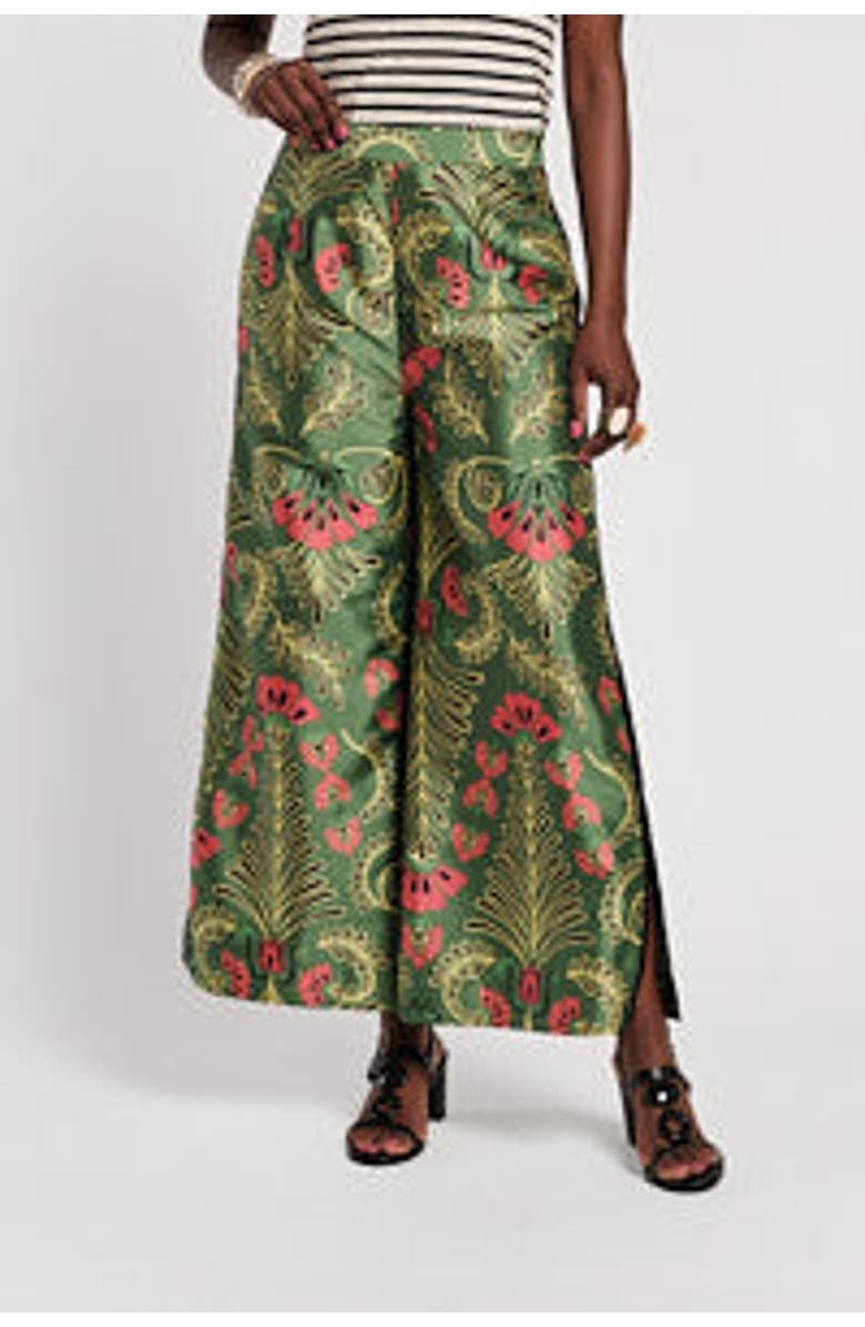 Frances Valentine Palazzo Canopy Pant, Main, color, Green/Pink/Multi