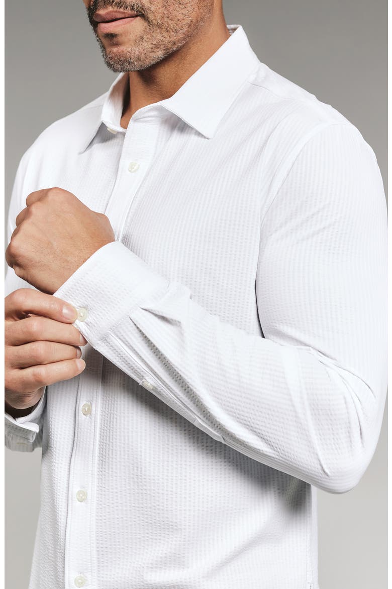 Ferris Seersucker Button-Up Shirt, Alternate, color, WHITE