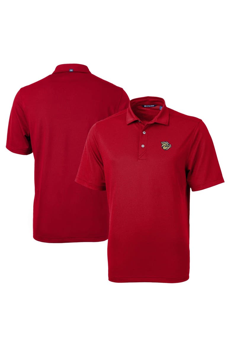Men's Cutter & Buck Red Lehigh Valley IronPigs Big & Tall Virtue Eco Pique Recycled Polo, Alternate, color, Red