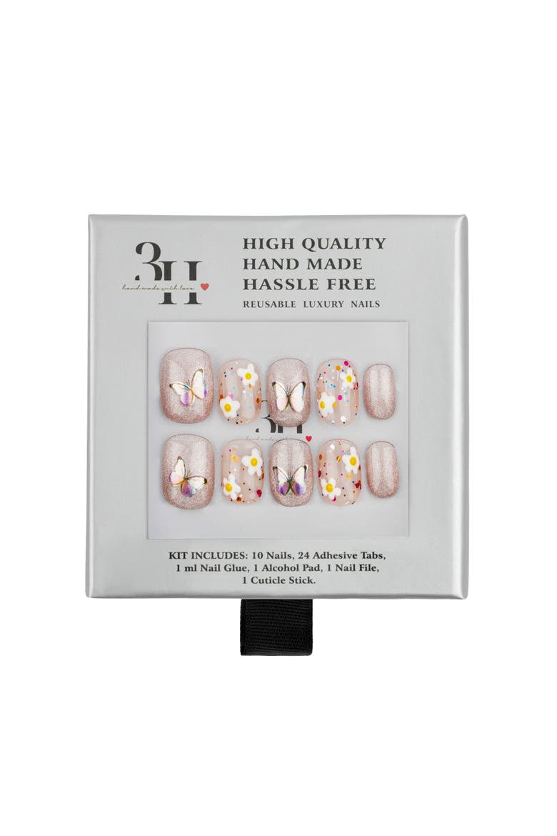 Daisy Dreams Luxury Handmade Press on Nails, Alternate, color, Pink