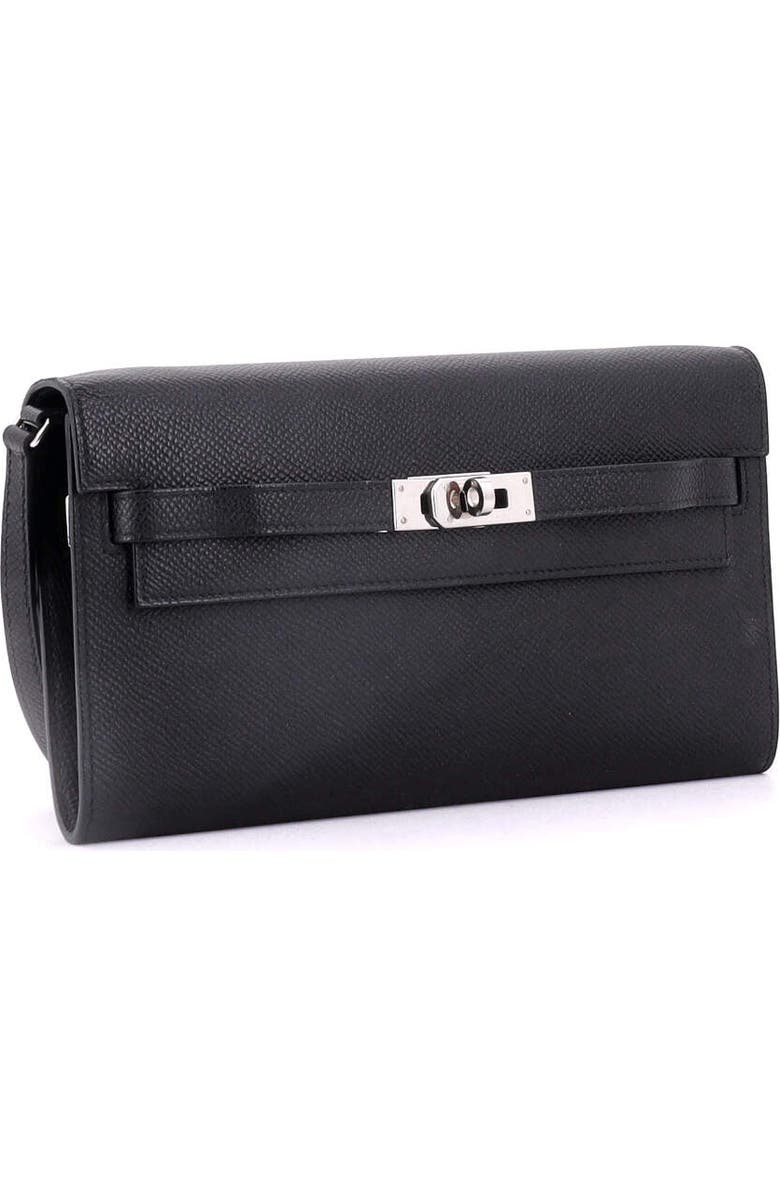 Pre-Owned Hermes Kelly To Go Wallet Epsom, Alternate, color, Noir