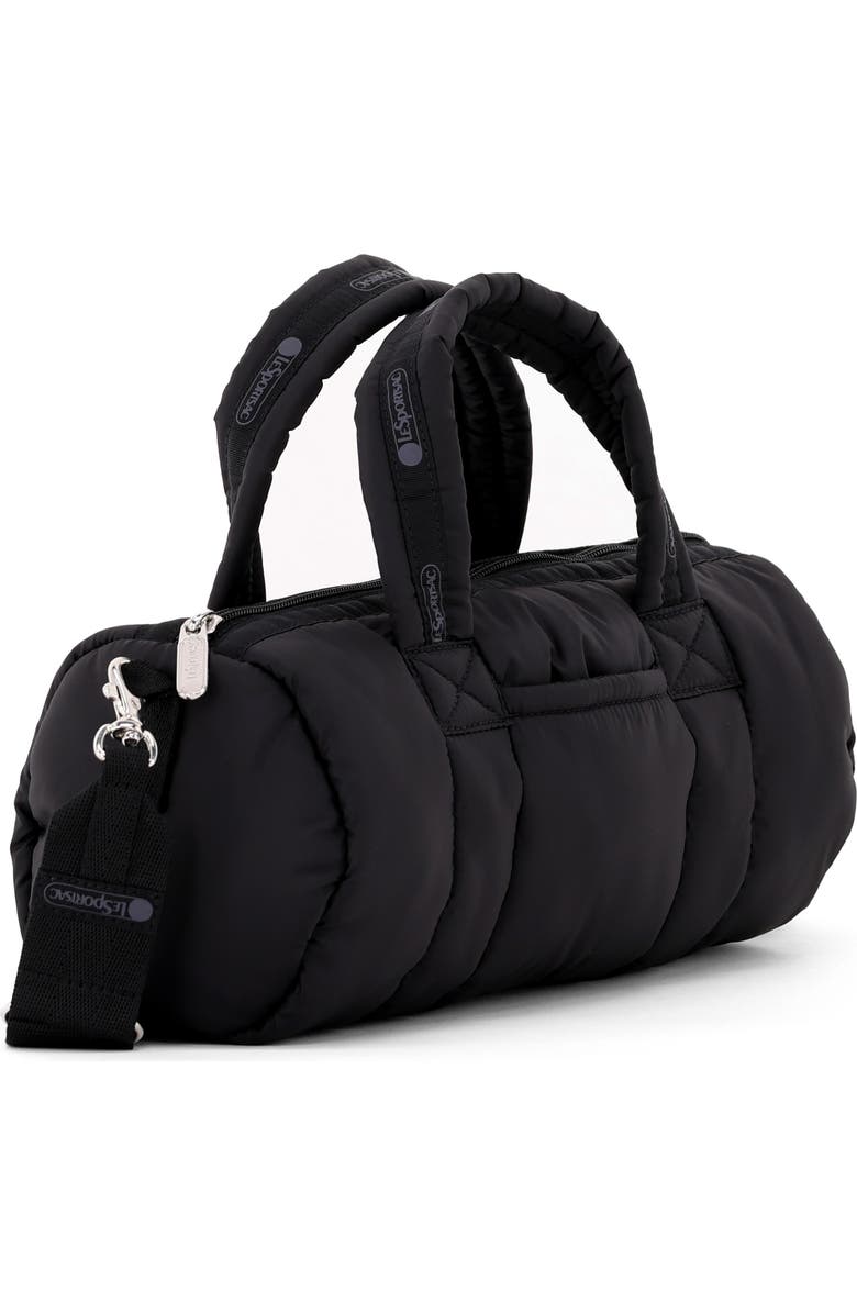 LeSportsac Sheen Quilted Duffle Bag, Alternate, color, Ultra Black