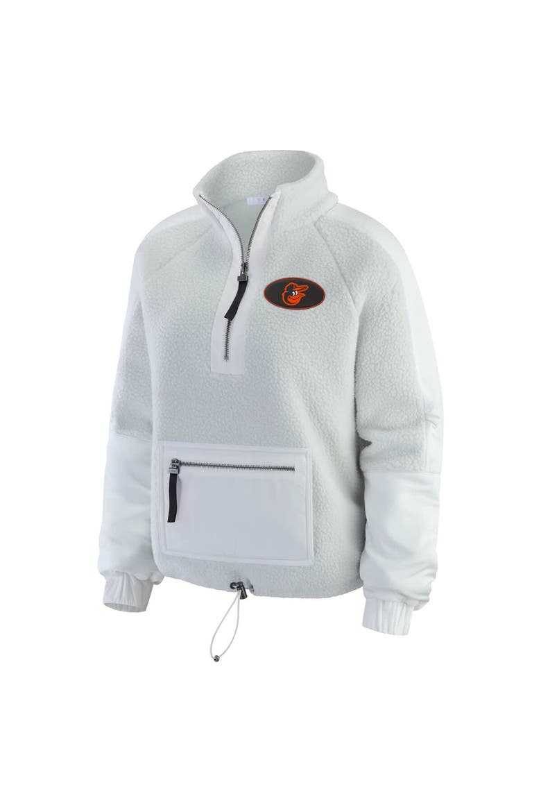 Women's WEAR by Erin Andrews Gray Baltimore Orioles Polar Fleece Quarter-Zip Jacket, Alternate, color, Gray