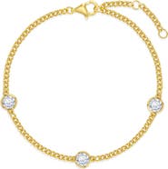 In Season Jewelry Bezeled CZ Girls Plated Bracelet