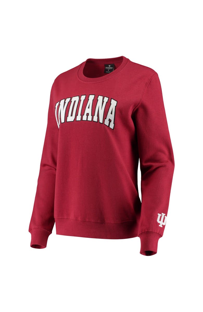 COLOSSEUM Women's Colosseum Crimson Indiana Hoosiers Campanile Pullover Sweatshirt, Alternate, color, Crimson