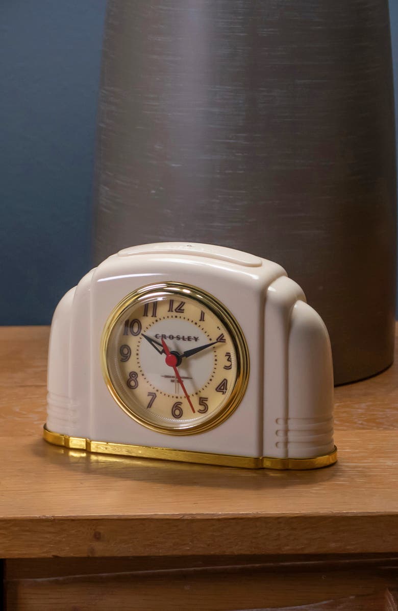 CROSLEY Vintage Bakelite Alarm Clock, Alternate, color, Off White