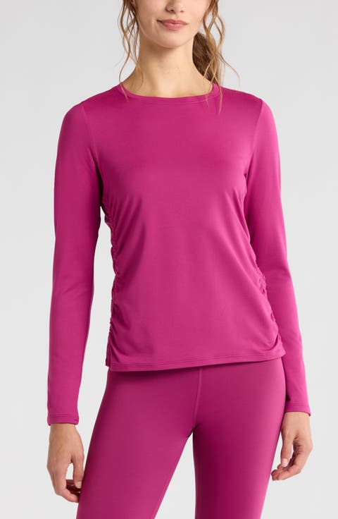 Ruched Long Sleeve T-Shirt