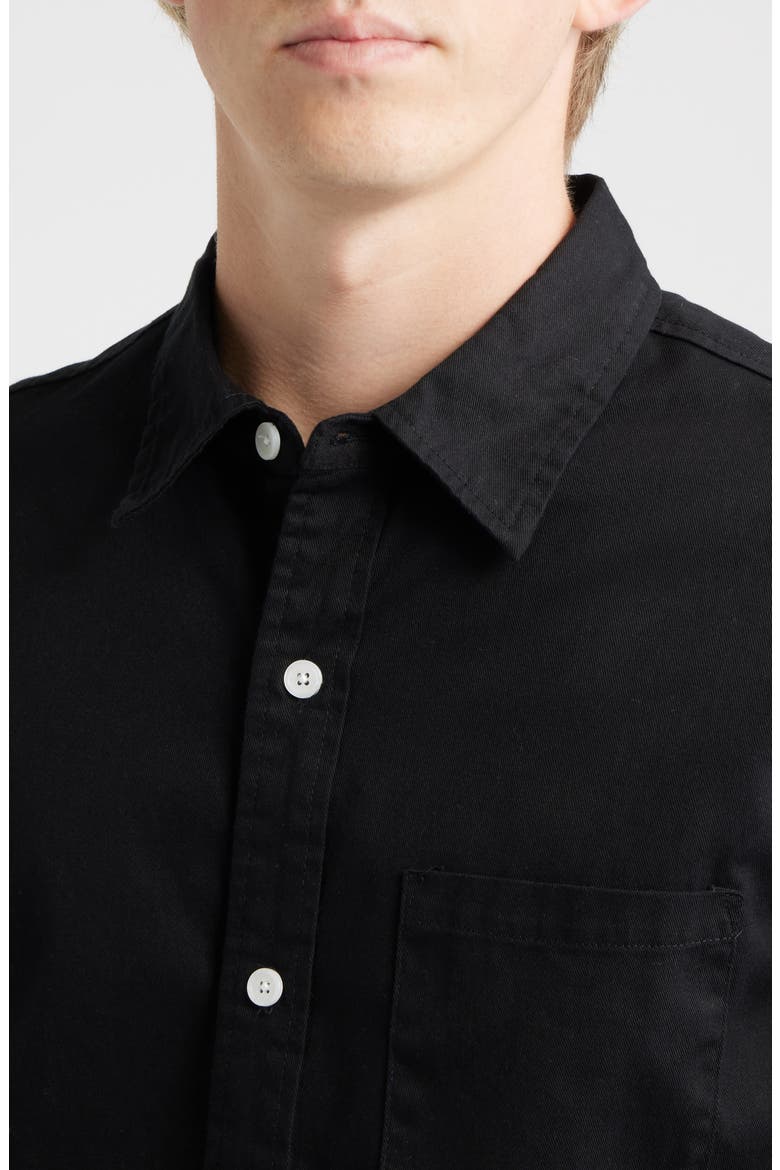Foreman Classic Fit Washed Twill Button-Up Shirt, Alternate, color, WASHED BLACK
