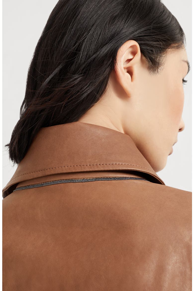 Vintage nappa Crop trenchcoat, Alternate, color, Leather