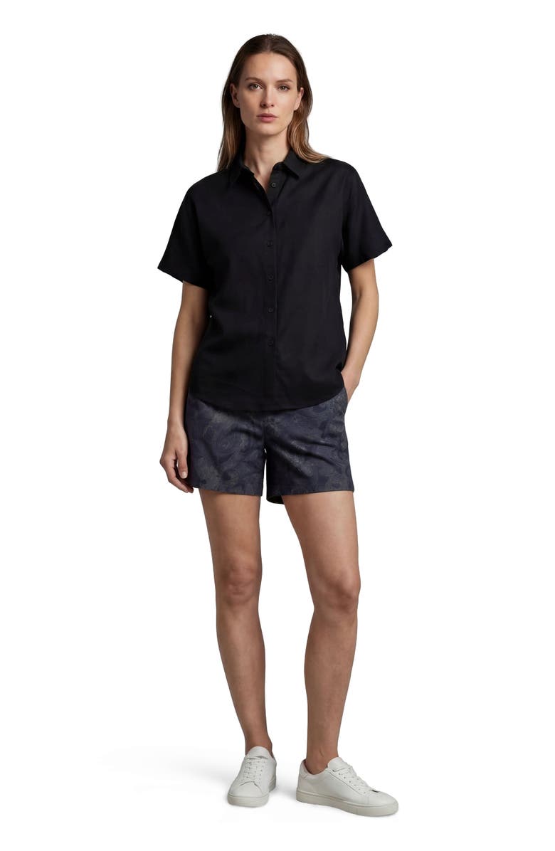 Lords of Harlech Paisley Explosion Womens Tailored Short, Main, color, Paisley Explosion Black