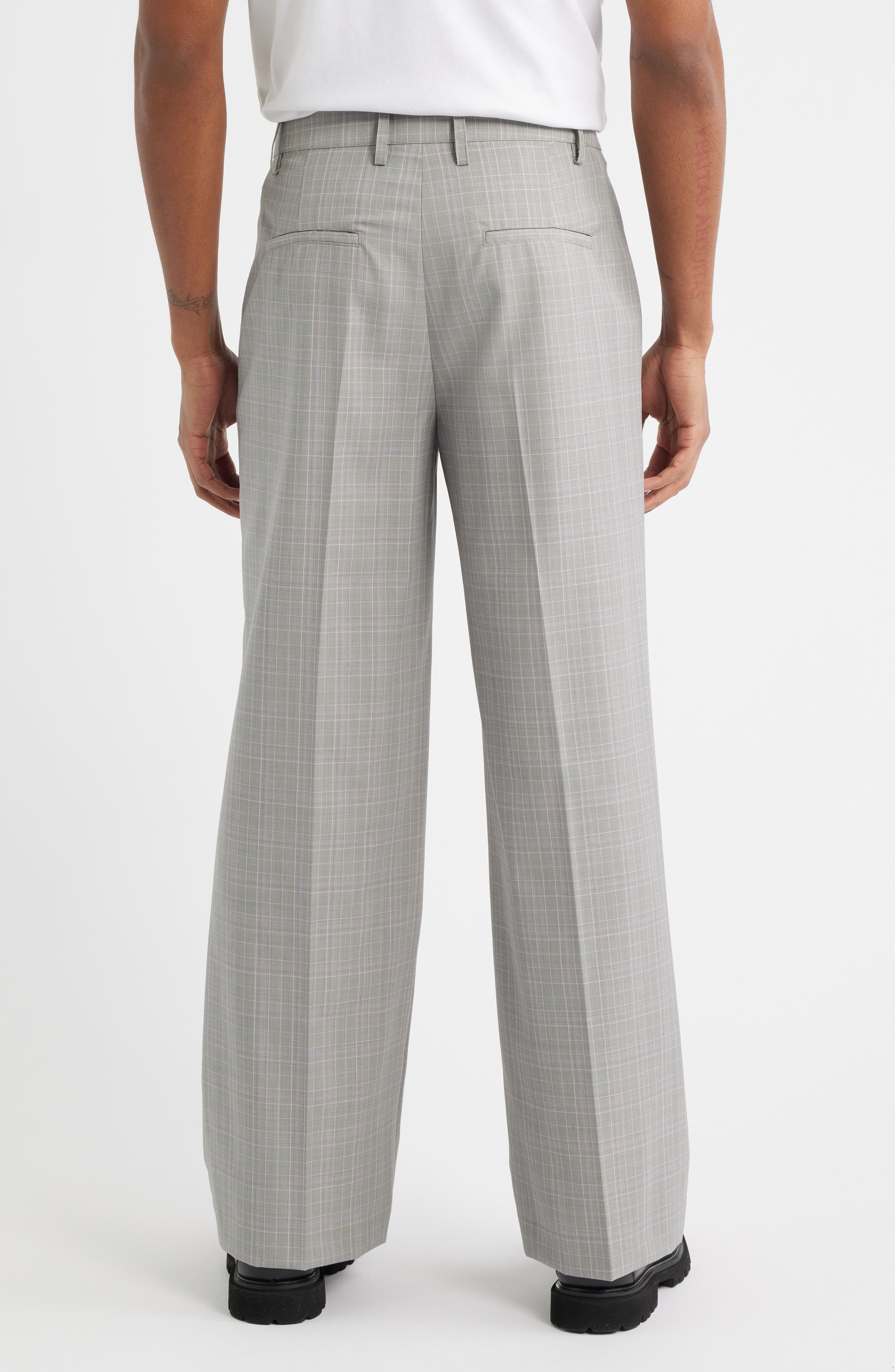 Elliott Plaid Wool Blend Pants - image 2