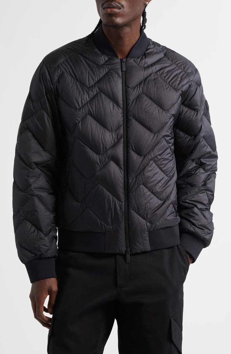 Moncler Brun Chevron Quilted Down Jacket, Main, color, 