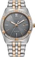 Citizen Diamond Two-Tone Eco-Drive Bracelet Watch, 40mm x 10mm