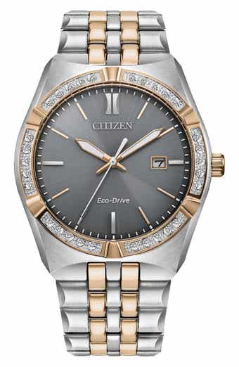 Citizen Diamond Two-Tone Eco-Drive Bracelet Watch, 40mm x 10mm