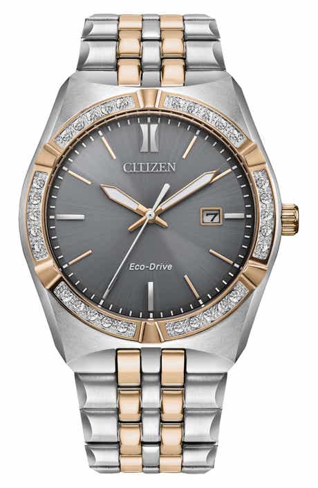 Citizen Diamond Two-Tone Eco-Drive Bracelet Watch, 40mm x 10mm