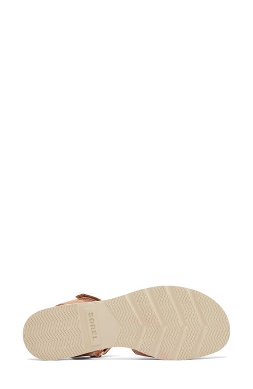 Sorel Ella Iii Ankle Strap Sandal In Honest Beige/honey White