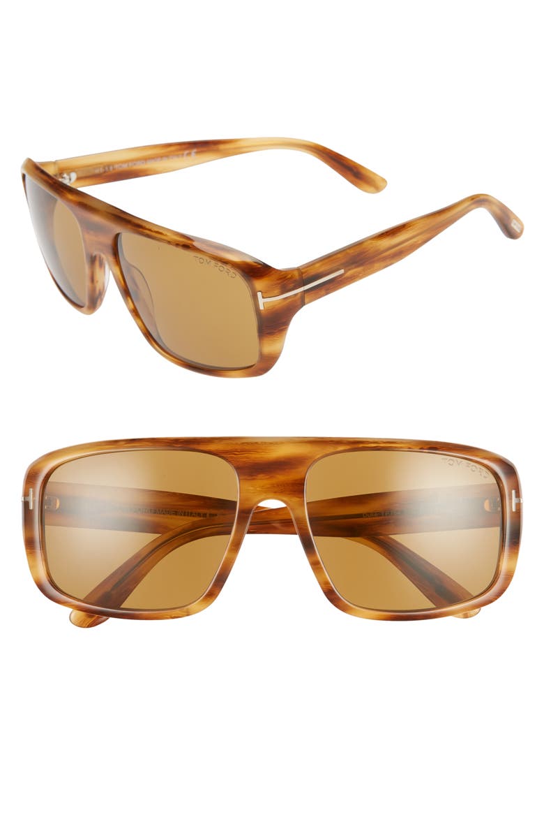 Duke 59mm Square Sunglasses, Main, color, HAVANA/ OTHER/ BROWN