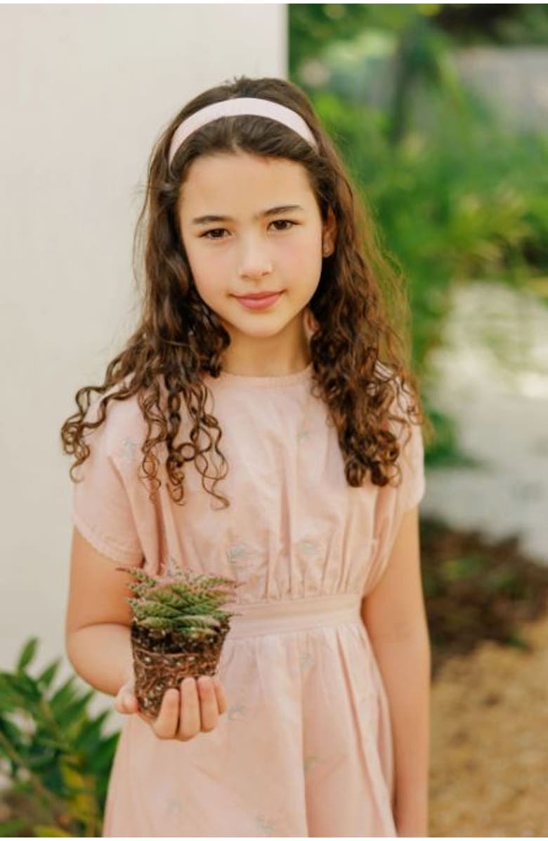 Ely's & Co. Looms Holland Collection - Embroidered Floral Short Sleeve Dress, Alternate, color, Pink