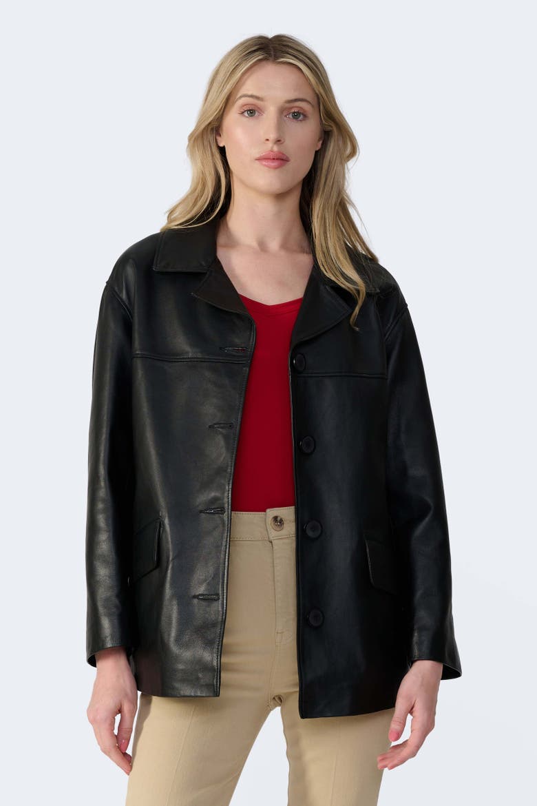 Colette Leather Jacket (Women) | Nordstrom