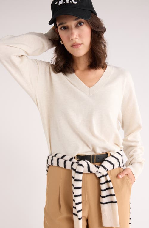 Nordstrom Rack V-neck Pullover Sweater In Neutral