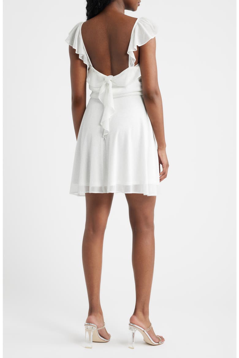 Glitter Matte Jersey Dress, Alternate, color, WHITE