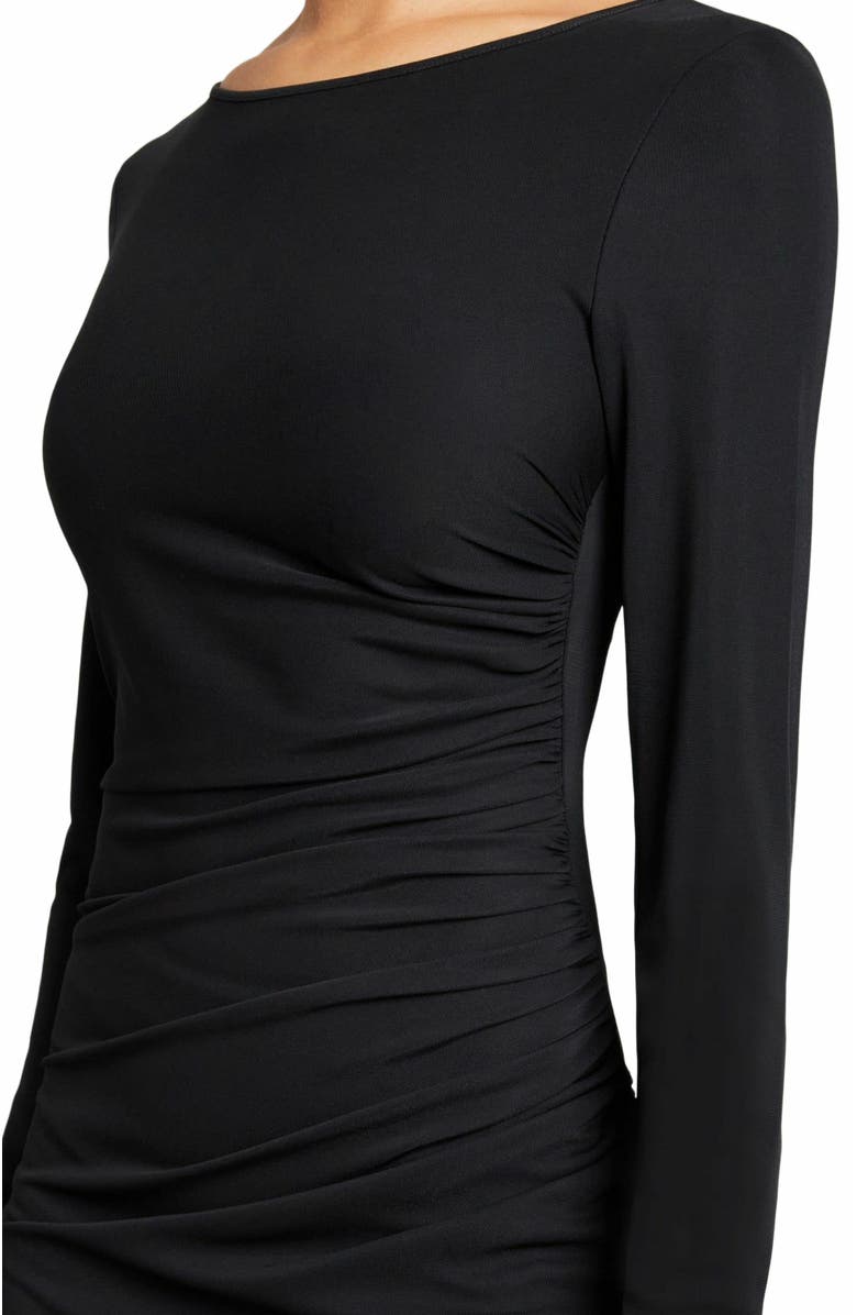 Santorelli ABBY Long Sleeve Dress with Side Ruching in Luxury Jersey, Alternate, color, 