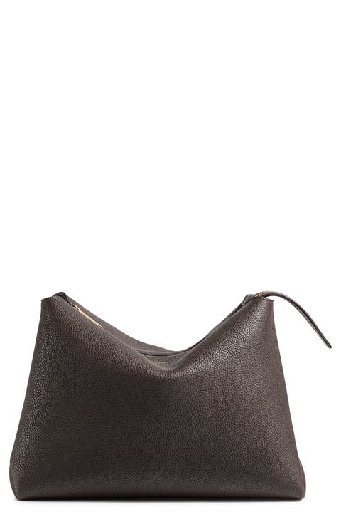 KHAITE 10014726893 関税送料込 Khaite Suede Mini Bag - Brown Handle Bags, Handbags
