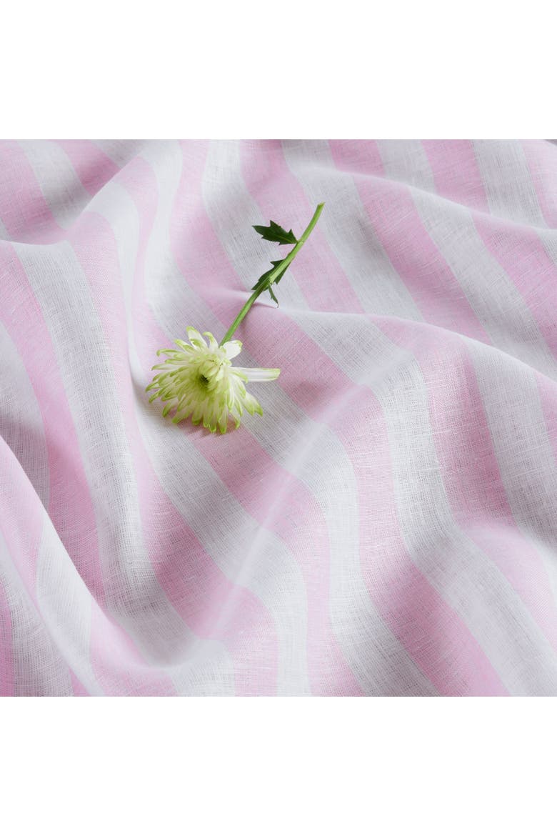 Linen Dinner Napkins Set of 4, 20 x 20" - Sorrento Stripe, Alternate, color, Pink and White