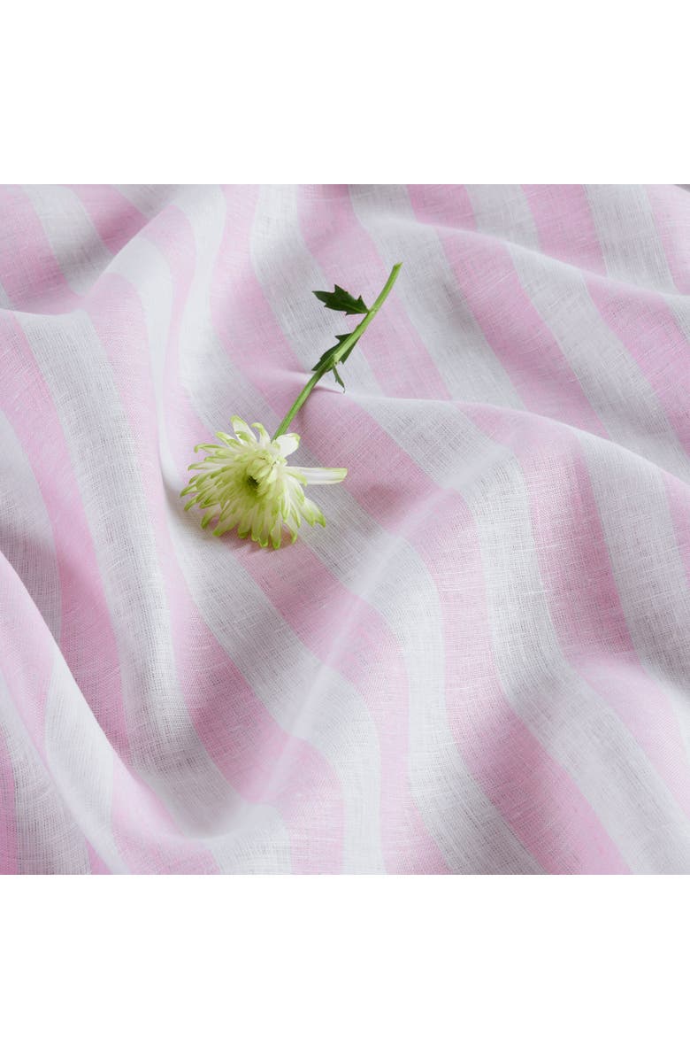 Solino Home Linen Dinner Napkins - Sorrento Stripe, 20" x 20", Alternate, color, Pink And White